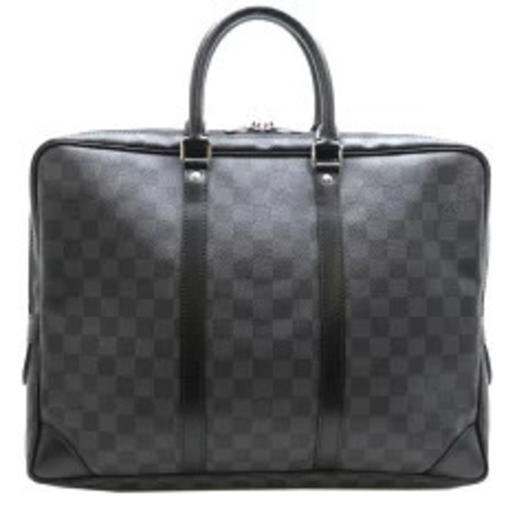 Louis Vuitton Porte Document Voyage Business Bag Damier Graphite Black